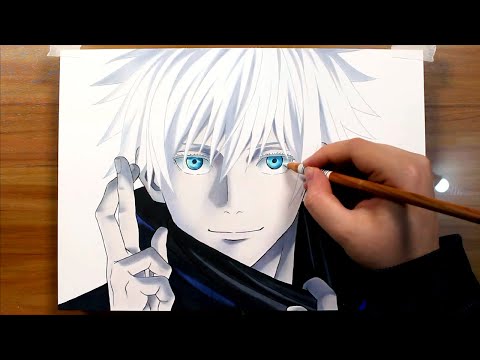 Full Painting Process in REAL TIME: SATORU GOJO [Jujutsu Kaisen]