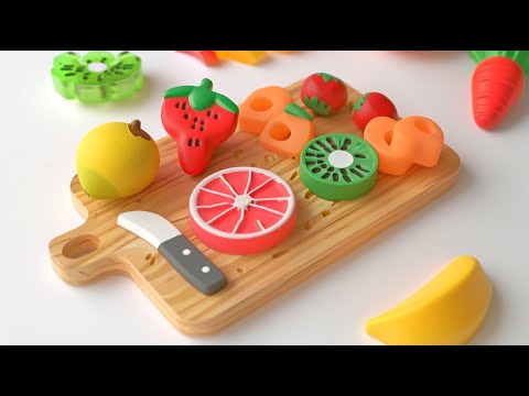 Satisfying Video | Cutting Plastic Fruits and Vegetables ASMR | Relaxing Video ASMR