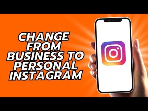 How To Change From Business To Personal Instagram