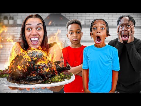 THE WORST THANKSGIVING EVER **SHE BURNT THE FOOD**