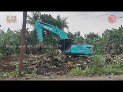 Land Clearing For Toll Road Construction With Kobelco SK200 Excavator