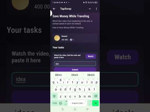 TapSwap video code  Save Money While Traveling  #tapswapcode #tapswapcinemacode #cryptocurrency