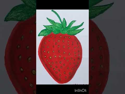 🍓Strawberry drawing || #shorts #drawing