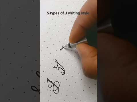 5 types of 'J' writing style.  #satisfying #relaxing #tiktokart #calligraphy #shorts