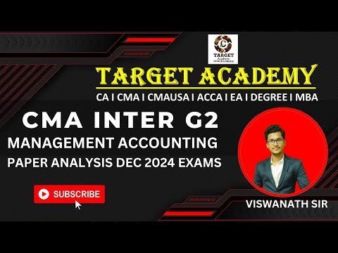 CMA Inter Group 2 Management Accounting Paper Analysis By Viswanath Sir #cmainter #cma #exams #ca