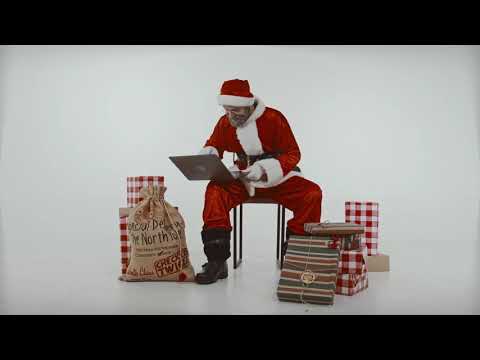 Santa on Laptop | Copyright Free Video Footage