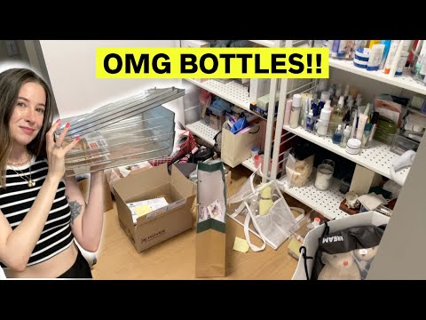 😵‍💫 OUT OF CONTROL Makeup & Skincare Get Organized 👕 STRESSED & OVERWHELMED By Her Closet (pt 7)