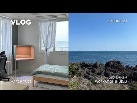 VLOG | 4박 5일 제주 워케이션 ✈️ (디자이너 브이로그 / 워케이션 브이로그 / 디지털 노마드 / 제주도 여행 / 올레길 8코스 / 논짓물)