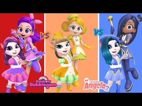 Rainbow Bubblegum 🌈|| Prapal Bubblegum💜||Yellow Bubblegum💛|| Indigo Bubblegum💙||My Talking Angela 2