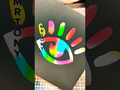 Easy way to draw Eyes 👁️ with rainbow scratch #shortsdrawing #eyes #rainbowscratch #scratchbook