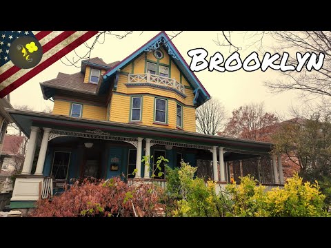 Brooklyn Flatbush  Rainy Day Walk | 4K Virtual Tour with Relaxing Rain Sounds"