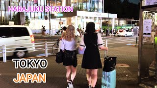 [4K] Harajuku Station View. Walking Tour around Harajuku Station. Tokyo 🗼 Japan 🗾.