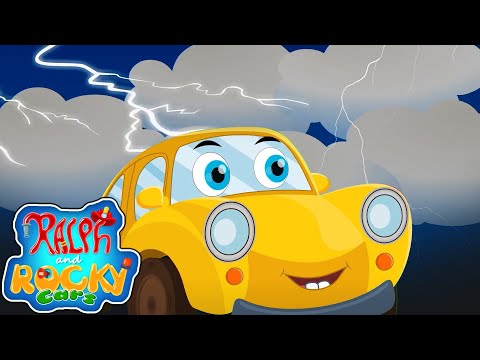 I Hear Thunder | Thunder Song | Nursery Rhymes for Children | Car Cartoons with Ralph and Rocky