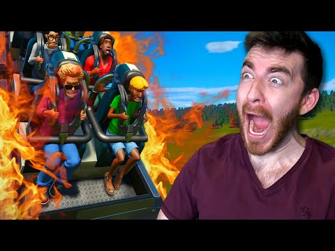 Planet Coaster, but a random disaster happens every 5 minutes