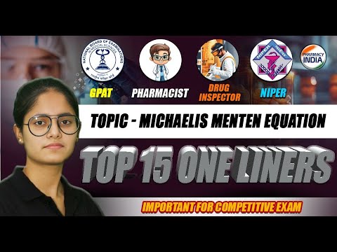 Michaelis Menten Equation | One Liners | Top 15 | Biochemistry | Important For Competitive Exam