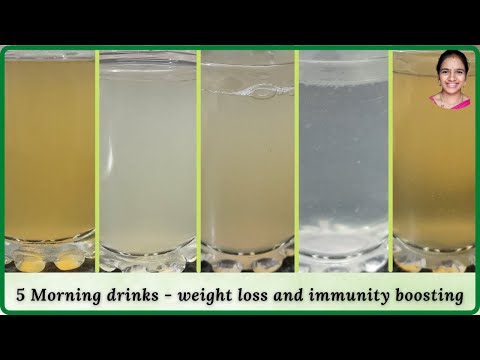 5 morning drinks for weight loss , immunity boosting , morning energy || weight loss morning drink