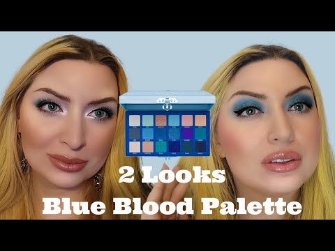 Jeffree Star Cosmetics Blue Blood 2021 Review  2 Looks 1 Palette | Palettes you might be sleeping on