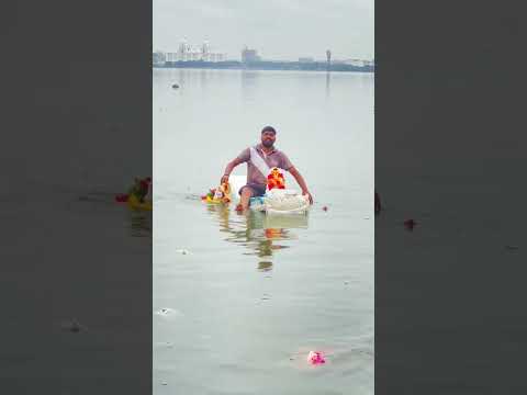 Ganesh immersion process at TankBund Hyderabad #ganeshnimajjanam #ganpatibappamorya #ganpativisarjan