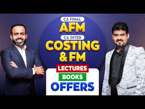 Launch of CA FINAL AFM & COSTING FM IN INTER by CA SANKALP KANSTIYA with Special Offer