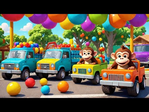 Color Balls & Sing a Song! | Wheels On the Bus, Ten in the Bed | Baby Nursery Rhymes & Kids Songs