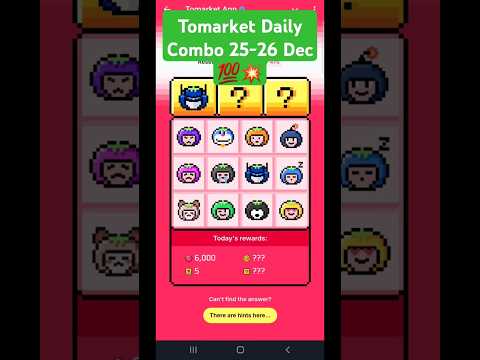 Tomarket Daily Combo Today 25 December | Tomarket Today Combo | Tomarket Combo today | Tomarket