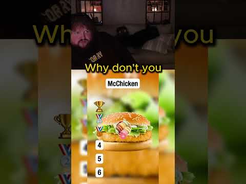 CaseOh Ranking McDonald's Food 😭 #caseoh #meme