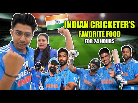 Eating INDIAN CRICKETER's Favorite Food For 24 Hours⏲🏏 | Food Challenge😋