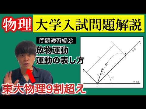 【高校物理】問題演習編第二回　大分大学理工学部2021年第一問解説　-放物運動/運動の表現/位置・速度・加速度-