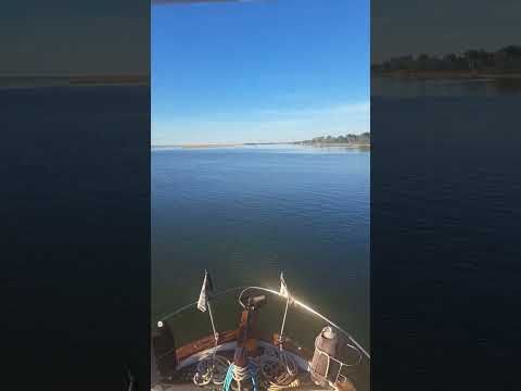 Waiting for tow boat US  You're coming, get us.#cruisingbrandijo #trawlerlife #shorts