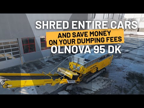 Shred cars, tires, concrete, demo waste and more with the industrial sized Olnova 95 VB DK shredder