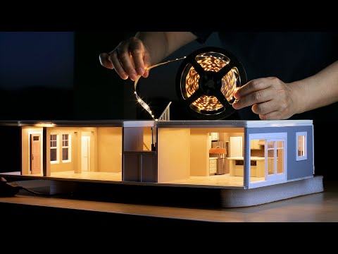 Installing LED Lights in Mini House｜给微缩房子装LED灯