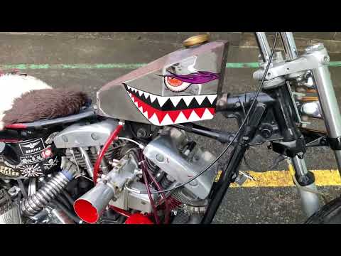 4速フレームチョッパー❗️ショベルヘッド　lキャブ  モーリスマグネトー　hリム　ハーレー　harley davidson   shovel head  s&s