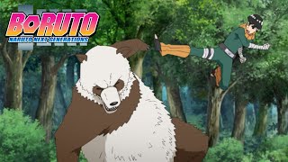 Metal Lee Fights a Bear | Boruto: Naruto Next Generations