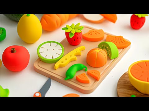 Satisfying Video | Cutting Plastic Fruits and Vegetables ASMR | Relaxing Video ASMR