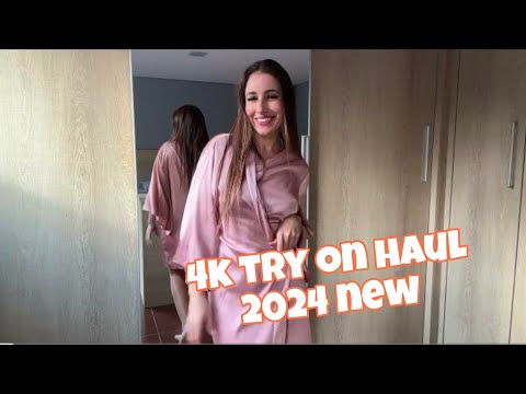 4K Molly Haul Transparent Lingerie Try-on dress | See Through REAL outfit  2024