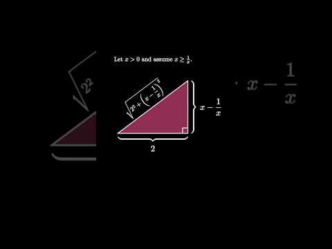 Sum of positive number and its reciprocal from a right triangle