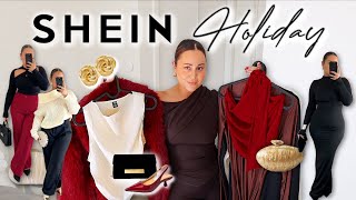 SHEIN HOLIDAY HAUL 2024 - Classy Holiday Outfit Ideas, Dresses, Accessories & New Years Looks!