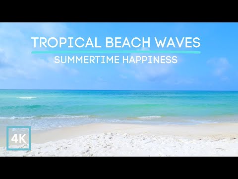 Tropical Beach Waves - A Mental Vacation - Experience the Calm of this Ocean Paradise in 4k UHD