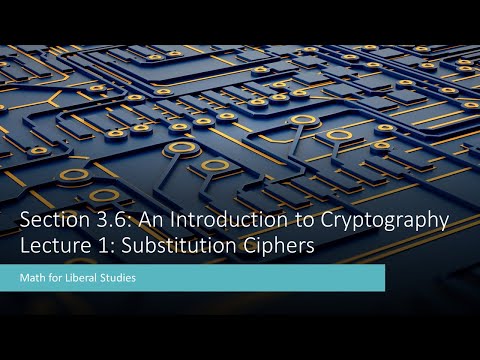 Math for Liberal Studies - Lecture 3.6.1 Substitution Ciphers