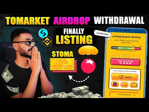 Tomarket Airdrop Finally Listing On Binance ? || 30% Extra $TOMA Token Withdrawal || Golden Ticket