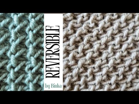 [Bulgarian] Reversible knitting pattern with fine texture. An easy one-row repeat pattern.