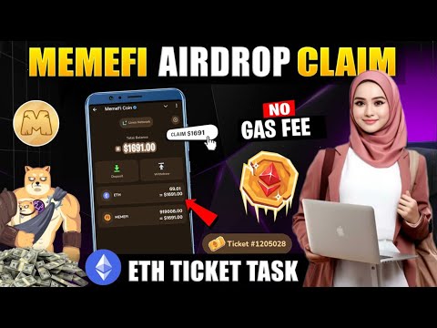 MemeFi Airdrop New Update | Claim Eth $4944 in ticket task | Memefi Airdrop Lsiting Date confirmed