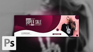 How to create a Banner Design (2) | Adobe Photoshop Tutorials