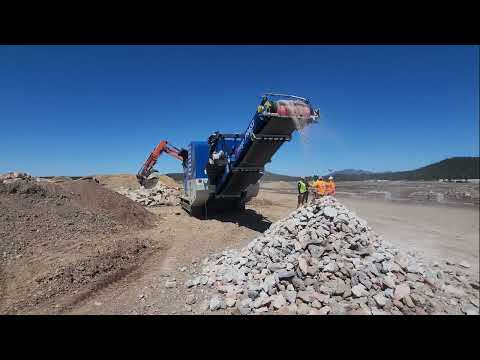 Omega J1065T jaw crusher crushing hard rock