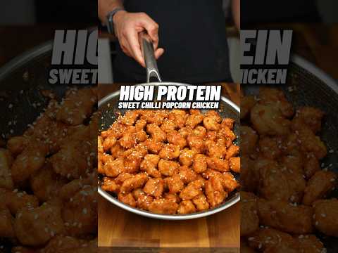 The TASTIEST High Protein Sweet Chilli Popcorn Chicken & Rice!🔥🍿🍗 Easy 50g Protein! #mealprep