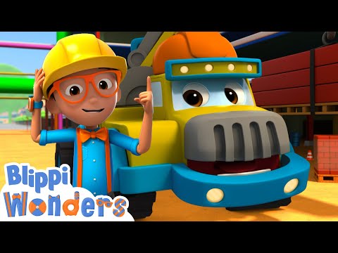 Construction Worker Blippi! | Blippi Wonders | Kids Cartoons | Party Playtime!