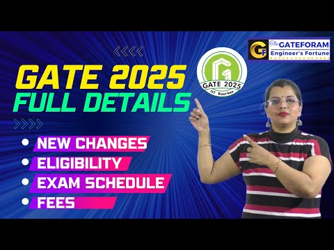 GATE 2025 || NEW CHANGEs || ELIGIBILITY || EXAM SCHEDULE || FEES || FULL DETAILS