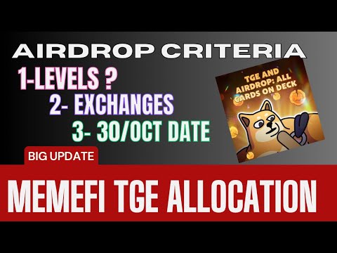 Memefi Listing Update | Memefi Allocation Airdrop | Memefi Final TGE | Memefi Latest Update