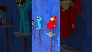 Cash And Nico VS Herobrine Waterfall Split - Minecraft Shorts #nicoandcash #cashandnico #cash #nico