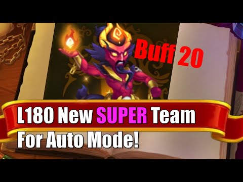 Level 180 New SUPER Team For AUTO MODE Buff 20 (15 possible) Temple Guardians | Lara Croft Hero Wars